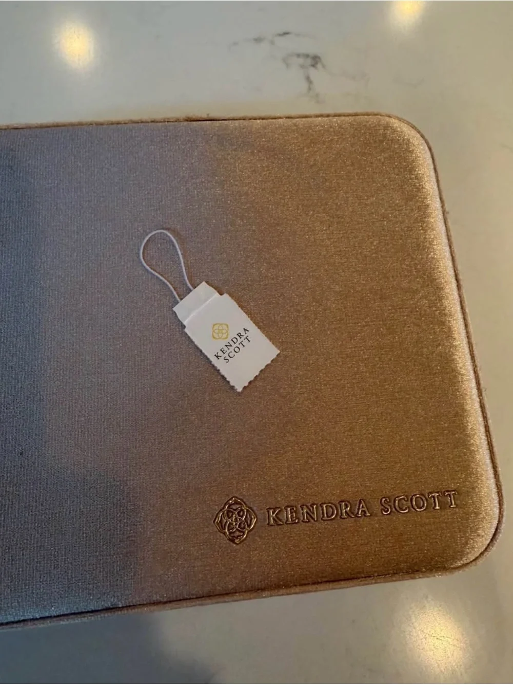 Kendra Scott Metallic Rose Gold Travel Jewelry Case